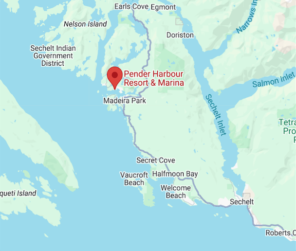 Map of Pender Harbour Resort Location